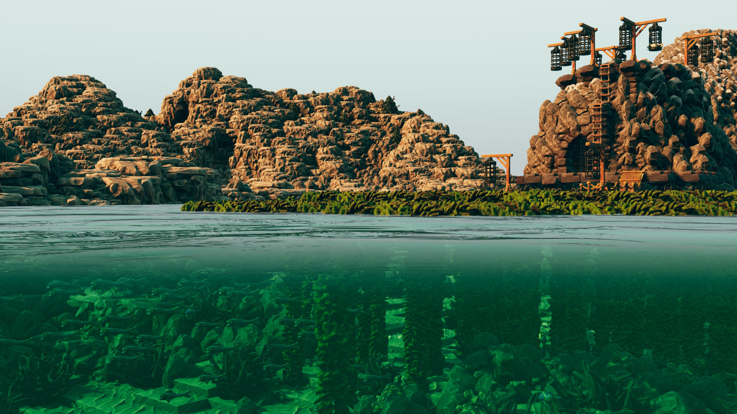 Oceanfront encounter map in TaleSpire