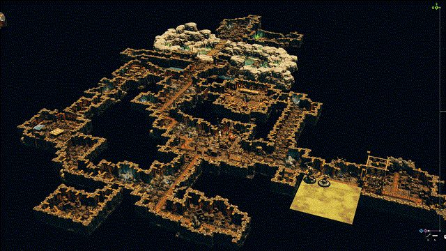 Overview of the sprawling mine tunnels and rooms