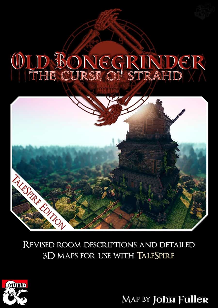 Old Bonegrinder cover showing the weathered windmill and its surrounding grounds